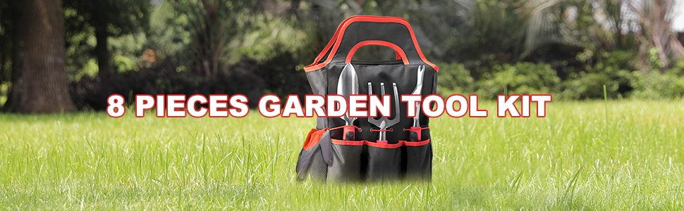 gardening tool set with bag