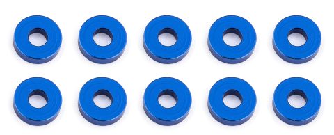 AS31386 - Team Associated Bulkhead Washers, 7.8x2.0 mm, blue aluminum