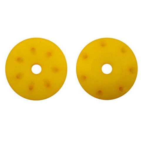 Ultimate 16mm Conical Shock Pistons Yellow (1.2mm X 7 Angled Holes) (x2)