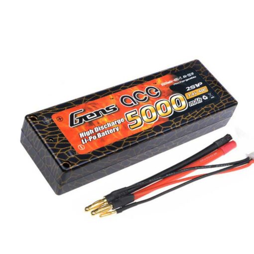 Gens ace 5000mAh 7.4V 40C 2S1P HardCase LiPo Battery 10#(EFRA approved) - RcHobby24