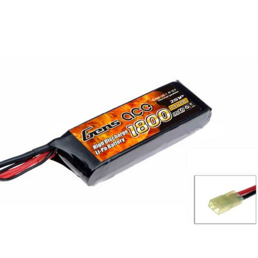 Gens ace 1800mAh 7.4V 20C 2S1P Lipo Battery Pack for Airsoft Guns - RcHobby24
