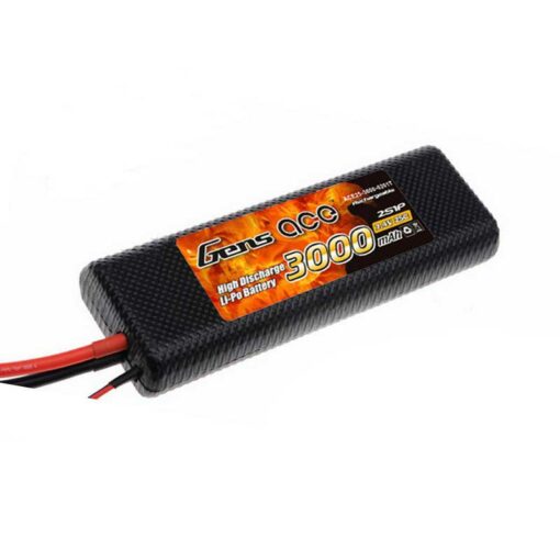 Gens ace 3000mAh 7.4V 25C 2S1P HardCase Lipo Battery 8# - EFRA Approved - RC Car - RcHobby24