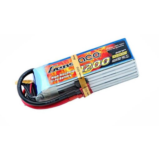 Gens ace 1200mAh 22.2V 40C 6S1P Lipo Battery Pack - Helicopter - RcHobby24