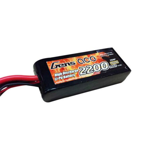 Gens ace 2200mAh 7.4V 25C 2S1P Lipo Battery Pack - TRAXXAS Connector - RcHobby24