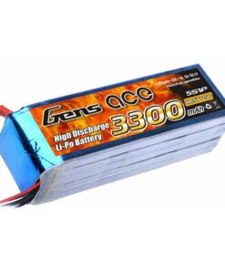 Gens ace 3300mAh 18.5V 25C 5S1P Lipo Battery Pack - DEAN-T - Align Trex, GAUI - RcHobby24