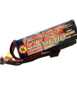 Gens ace 2600mAh 7.4V 2S1P Lipo Battery Pack - Transmitter - Sanwa, Futaba - RcHobby24