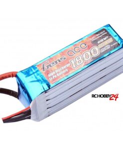 Gens ace 1800mAh 22.2V 45C 6S1P Lipo Batteri - EC3 - Align 450 - www.RcHobby24.com