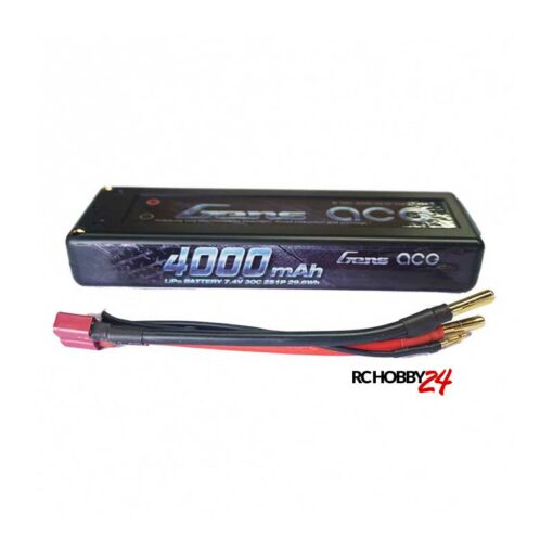 Gens ace 4000mAh 7.4V 30C 2S1P HardCase Lipo Batteri 9# - RC Car - www.RcHobby24.com