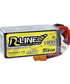 TATTU R-Line 1300mAh 14.8V 95C 4S1P Lipo Battery Pack - FPV Racing Competitions - XT60 - www.RcHobby24.com