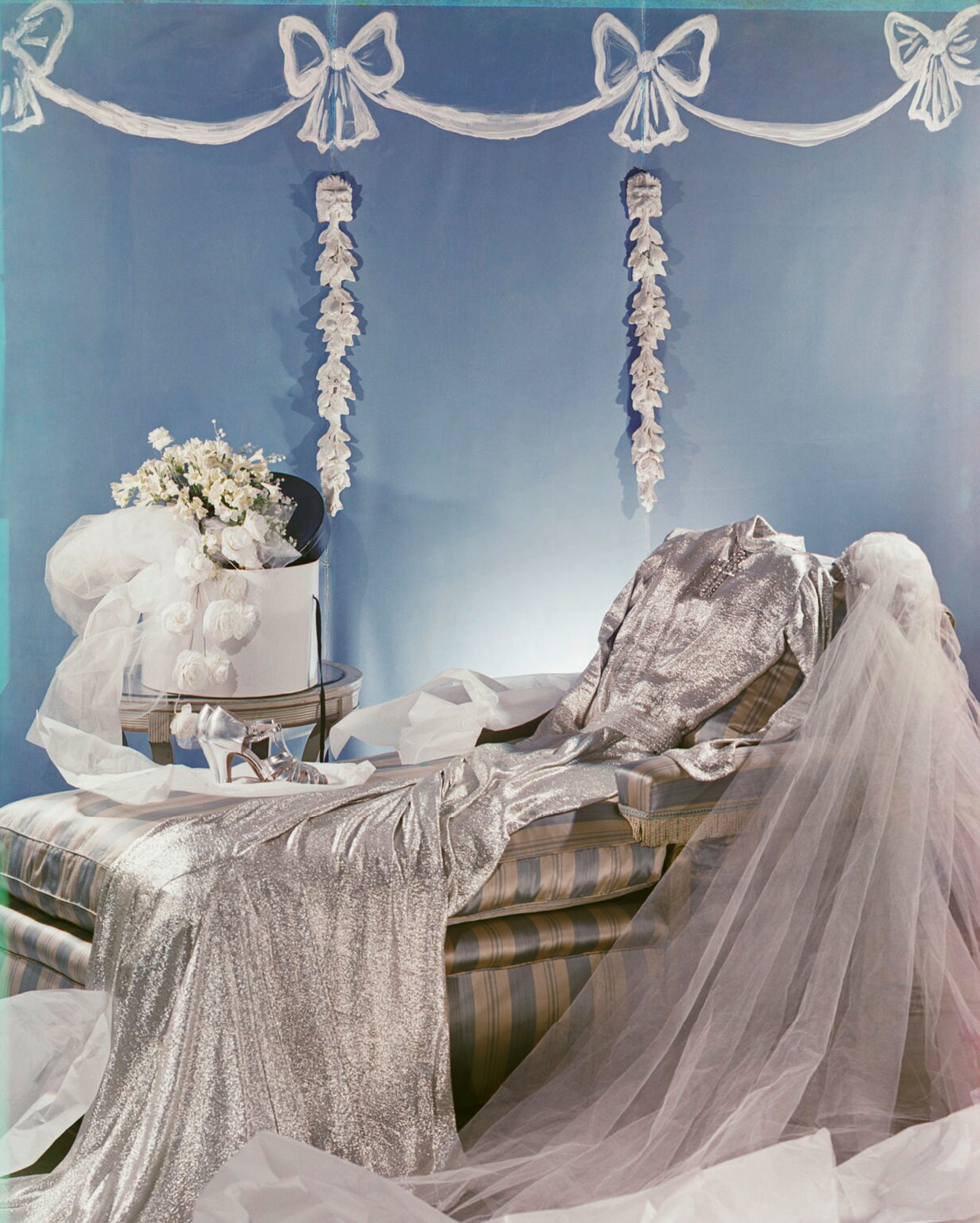 Bridal-dress-by-Yevonde-tri-colour-separation-negative,-1937