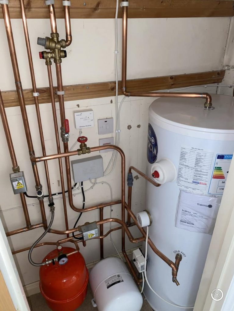 Heating system installation for a home in Reading.