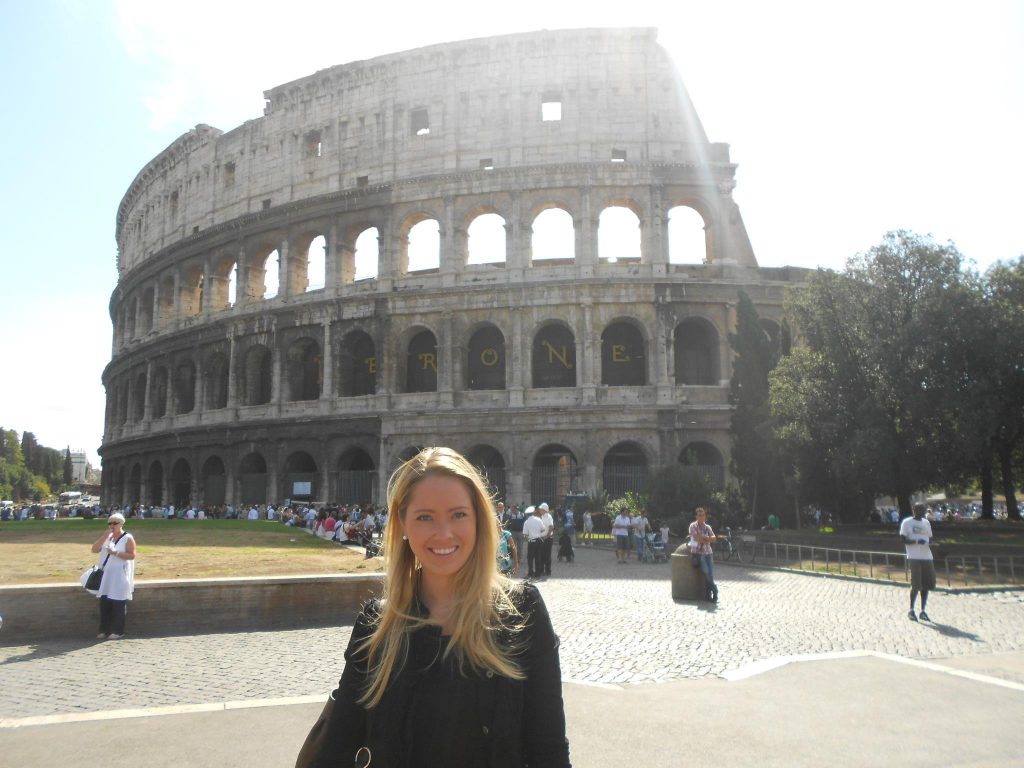 a picture of me at the Coliseum in Rome