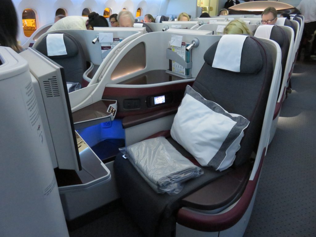 a picture of seats in business class