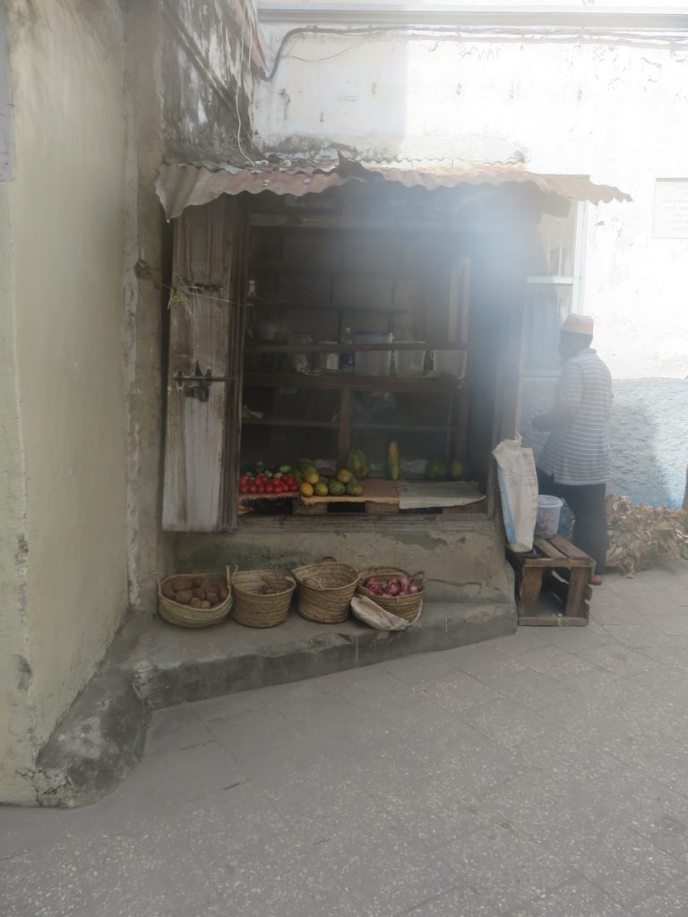 a small vegetable shop