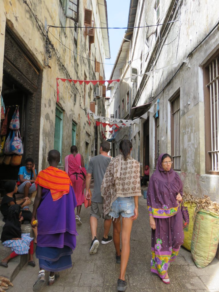 tourists walking around the streets