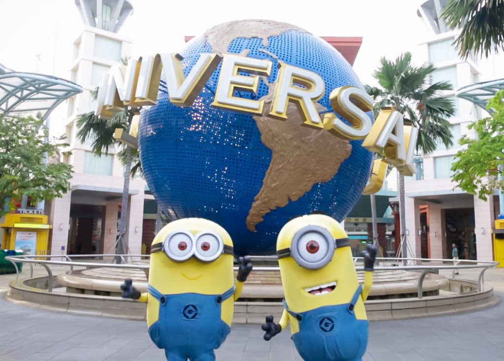 a picture of minions at Universal Studios