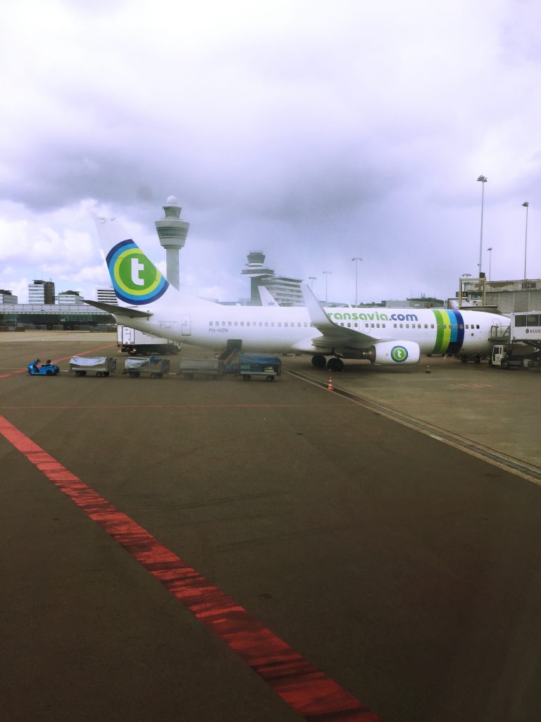 a picture of the aircraft of transavia airlines
