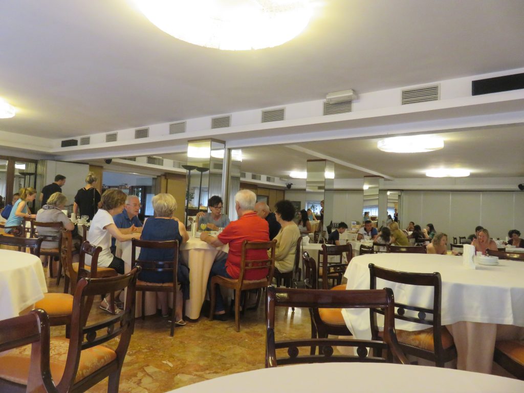 a picture of hotel guesting dining at the hotel