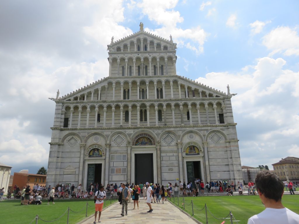 a picture of the main building beside the tower