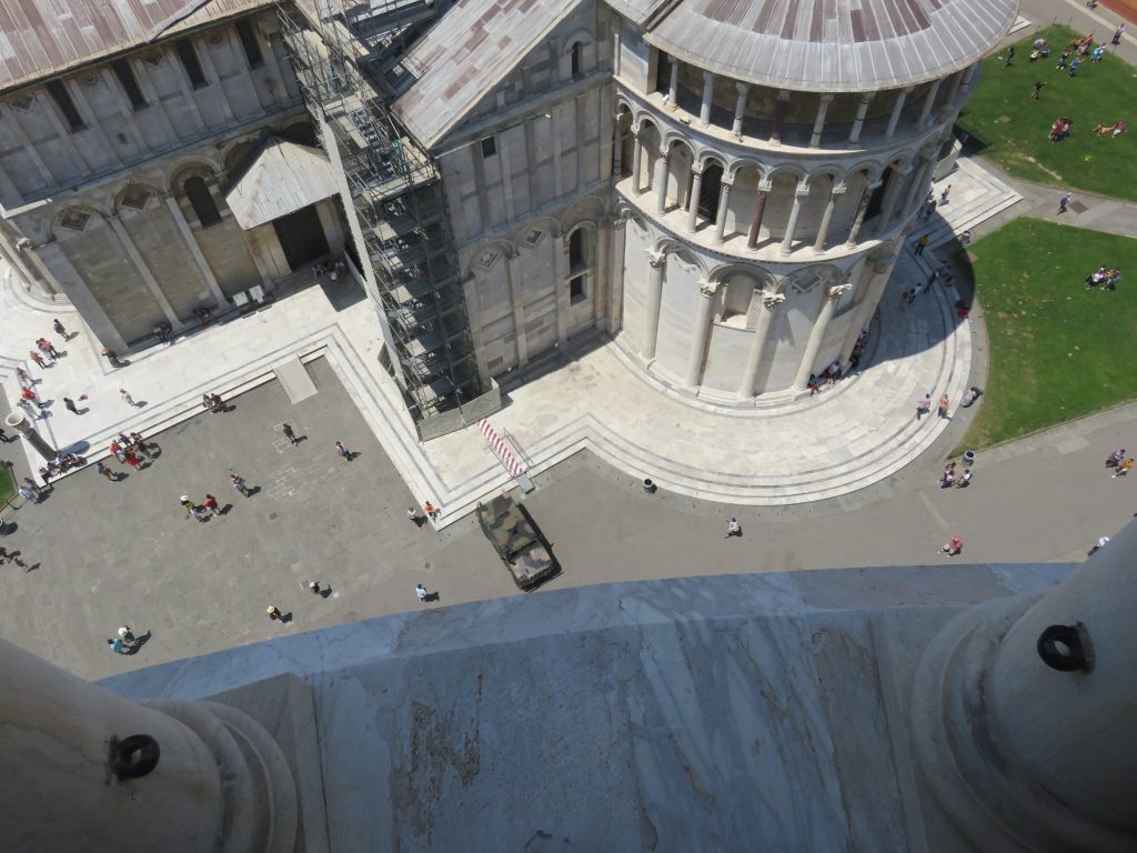 a picture of the square below the tower