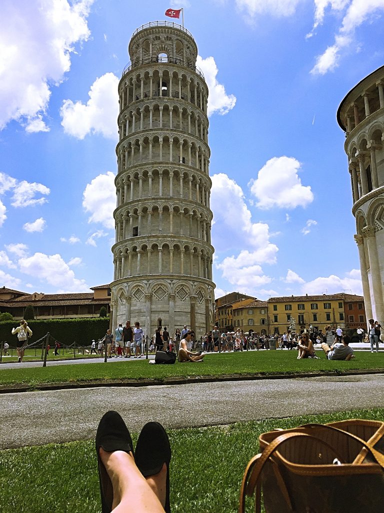 a picture of the tower when sitting in the garden around it