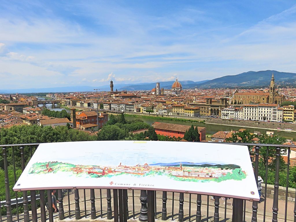 A picture of a painting of the view of Florence from the hill