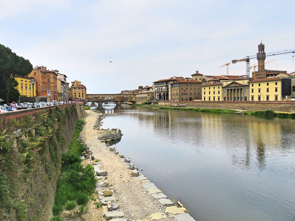 A picture of a pathway along the river bank