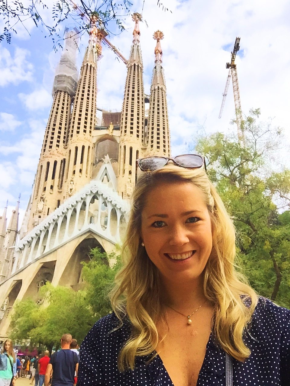 Me taking a selfie at La Sagrada Familia