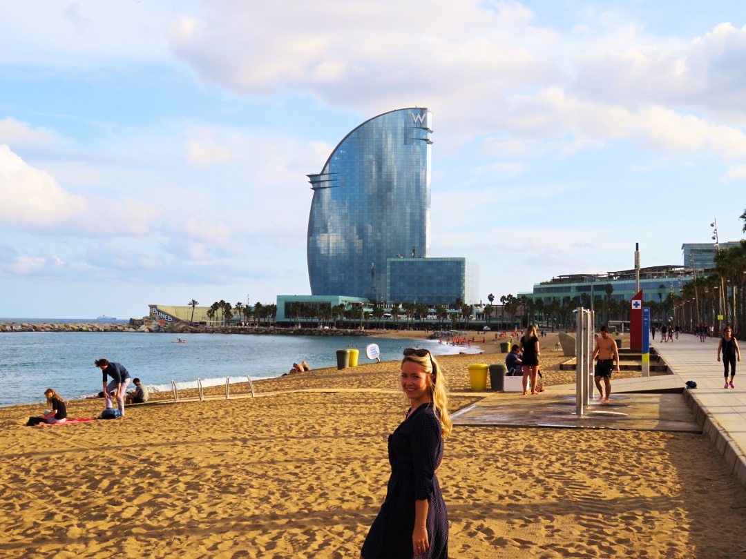 Stranden i Barcelona