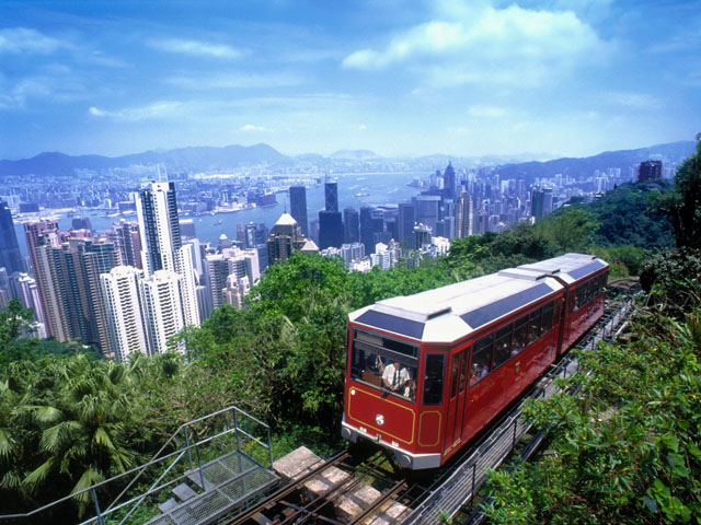 Tram till Victorias peak