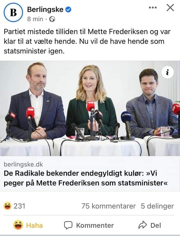 Radikale vil vælte Mette Frederiksen – og alligevel peger de på hende efter det kommende valg!