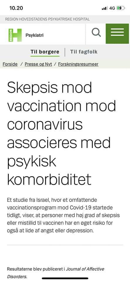 I Canada diskuteres der lige nu, om anti-vax-tænkere skal diagnosticeres som psykisk syge og behandles derefter – Danmark følger efter