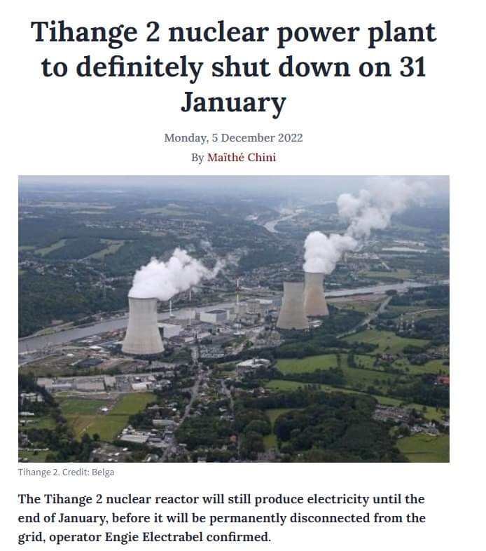 Belgien lukker og slukker snart for de sidste atomkraftværker