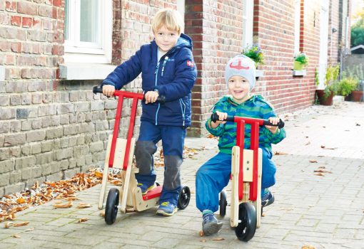 Pinolino Kombi Løbehjul Trehjulet- og Løbecykel, Theo/Natur-Rød - Image 3