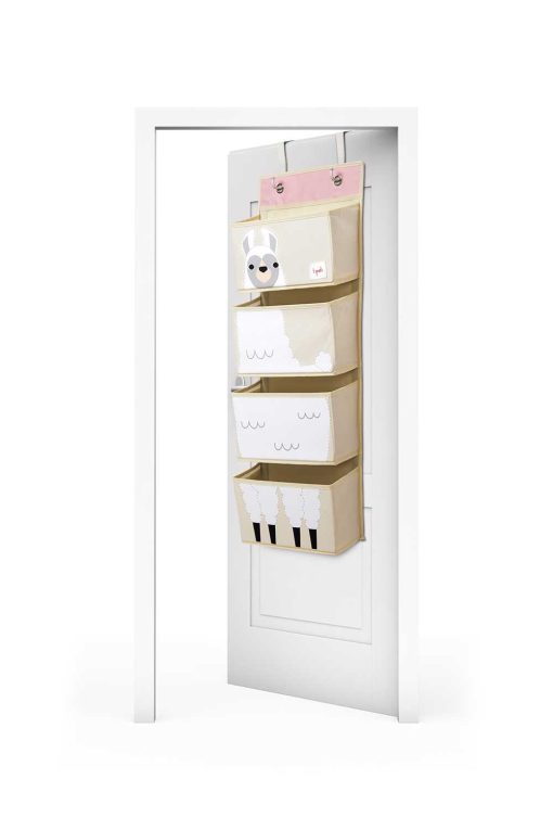 IWOLLM 3Sprouts Hanging Wall Organizer Llama angled door