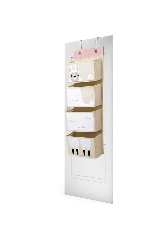 IWOLLM 3Sprouts Hanging Wall Organizer Llama angled no frame