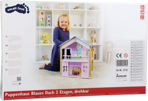 LG 3110 dolls house blue roof 2 levels rotatable 3