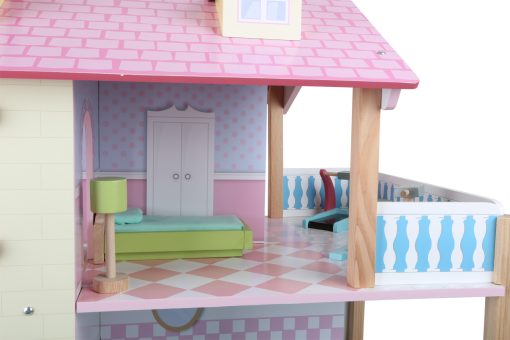 LG 3126 dolls house with pink roof and 3 floors revolving 4