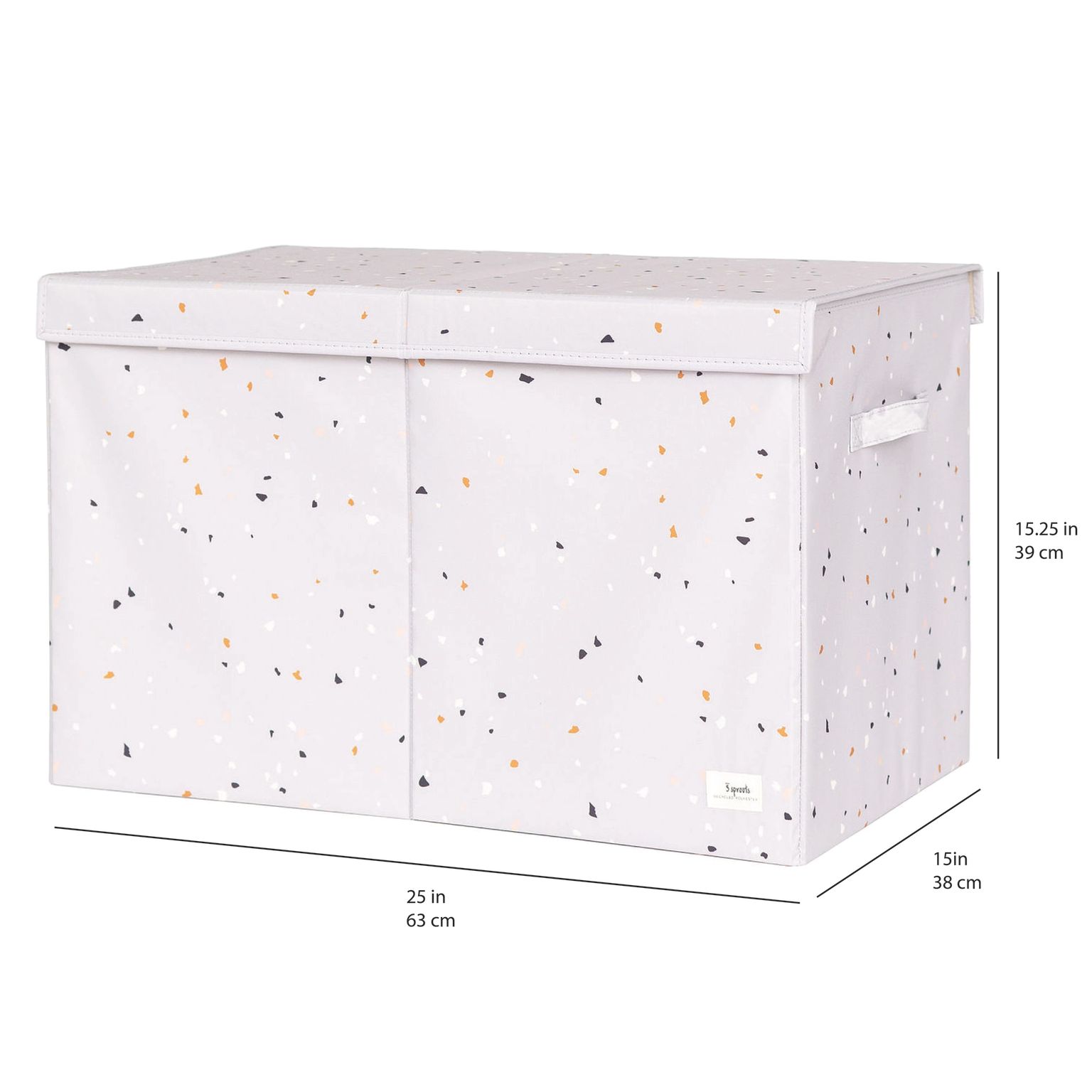3 Sprouts Opbevaringskasse med låg, Terrazzo/Lysegrå 3 3 Sprouts Opbevaringskasse med låg, Terrazzo/Lysegrå - Billede 3