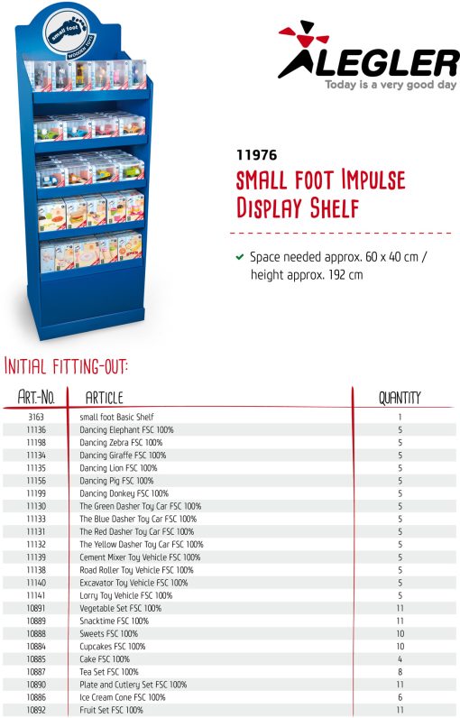 LG 11976 small foot impulse display shelf 2 2