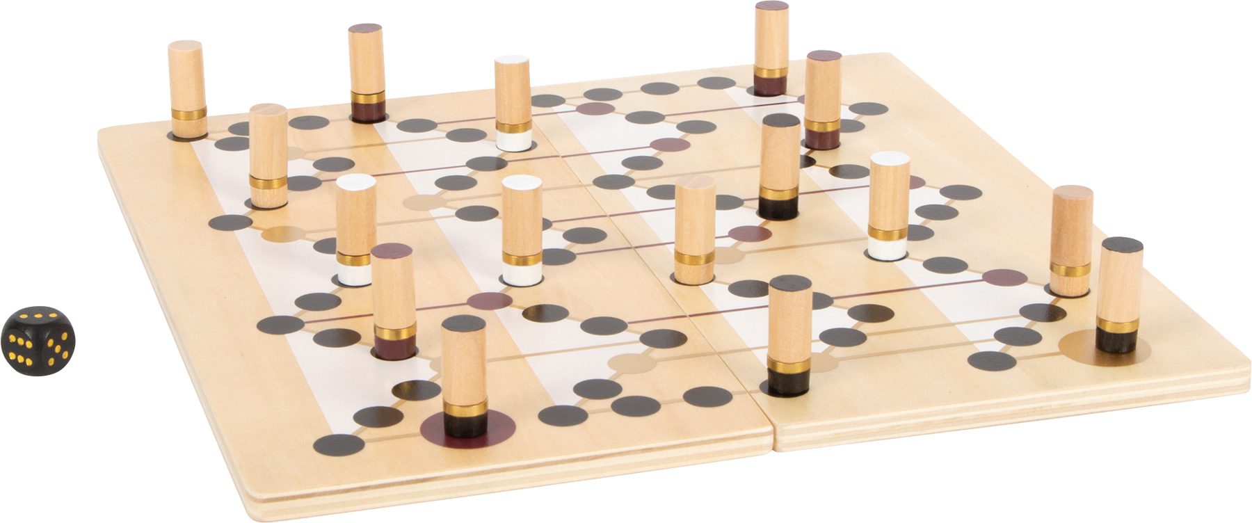 small foot Ludo og stige spil, Gold Edition 1 Gold Edition