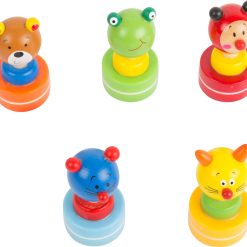 LG 10507 display colourful wooden animalstamps 3
