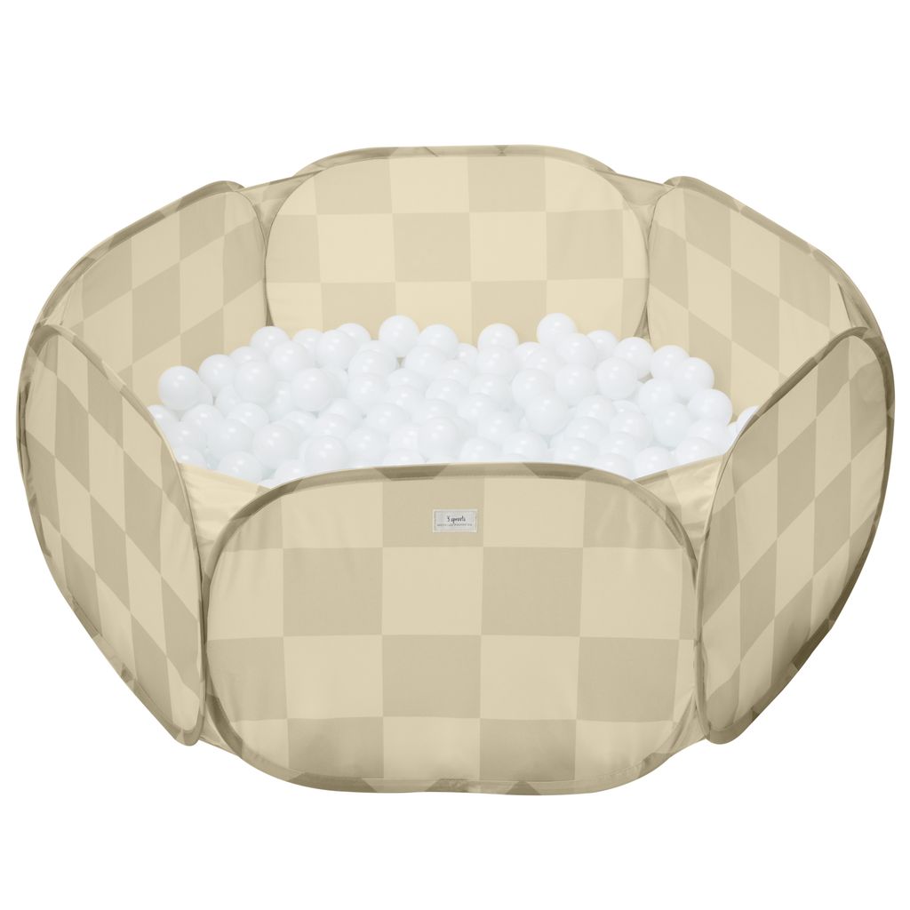 3 Sprouts Boldbassin, Checkerboard beige 2 Rigtig Udendørslegetøj