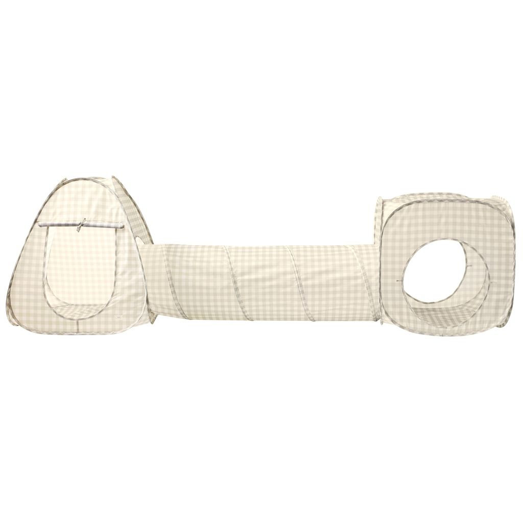 3 Sprouts Telt- og tunnel Sæt, Gingham beige 2 Rigtig Legetøj