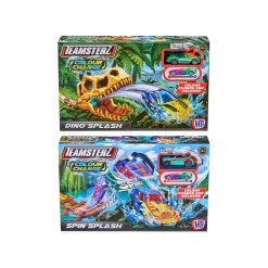 Teamsterz Colour Change Splash Track Sets With 1 Car 2-asst