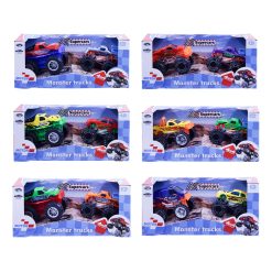 Monstertruck die-cast m/freewheel 2stk - 6-asst