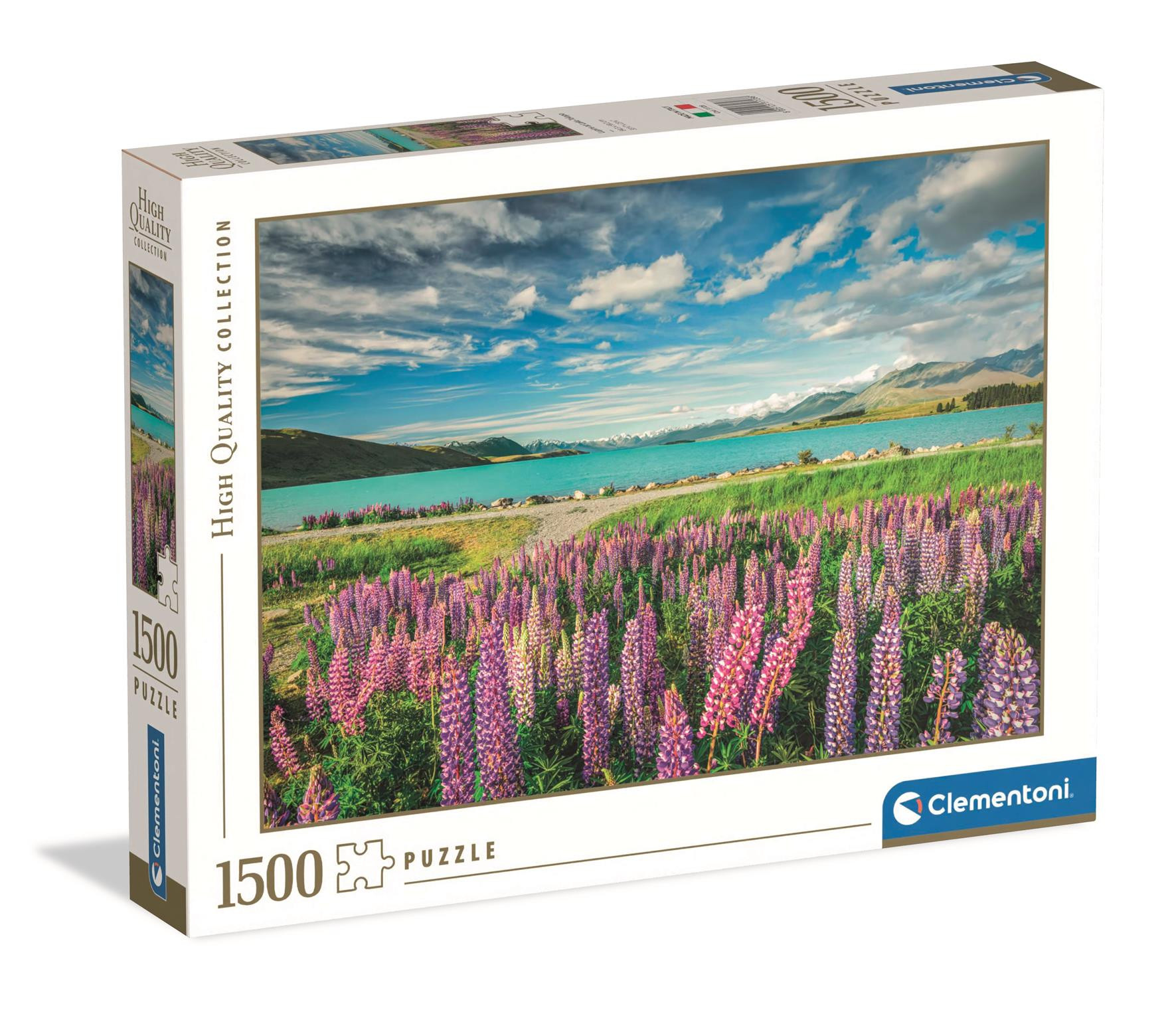 Puslespil HQC Lupins at Lake Tekapo, 1500 brikker 1 Puslespil HQC Lupins at Lake Tekapo