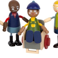 Bending dolls family with Wheelchair