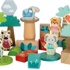 Wooden Building Blocks "Jungle Friends"