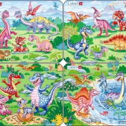 Puslespil Legende dinosaurer 4-asst - 7 brikker